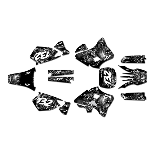 yamaha yz125 graphics kit 1996-2001 core series white