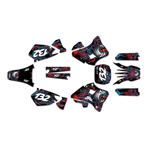 yamaha yz250 graphics kit 1996-2001 core series red