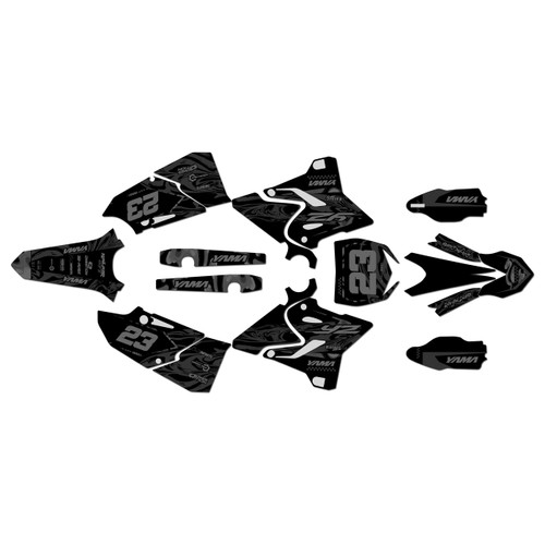 yamaha yz125 graphics kit 2015-2021 acid series smoke