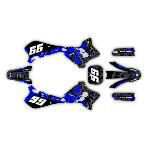 yamaha yz125 graphics kit 1993-1995 revolt series blue