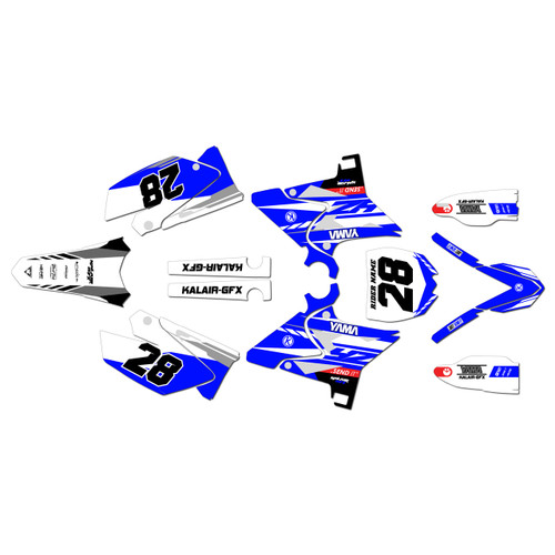 yamaha yz250u graphics kit 2002-2014 factory series blue