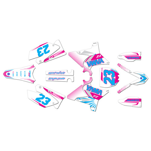 yamaha yz250u graphics kit 2002-2014 fh series magenta