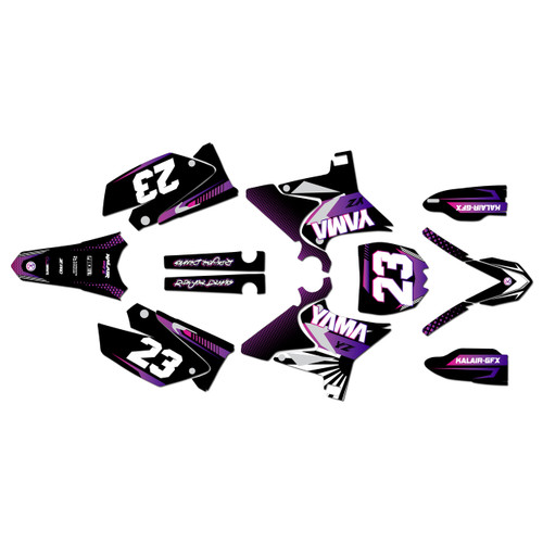 yamaha yz250u graphics kit 2002-2014 fh series purple