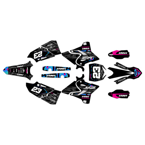 yamaha yz250 graphics kit 2015-2021 acid series magenta