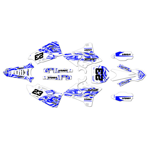 yamaha yz250 graphics kit 2015-2021 acid series white