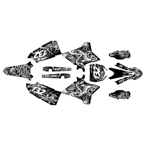 yamaha yz125 graphics kit 2015-2021 core series white