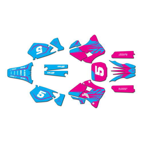 yamaha yz125 graphics kit 1996-2001 future series magenta