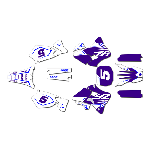 yamaha yz125 graphics kit 1996-2001 future series purple