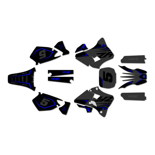 yamaha yz125 graphics kit 1996-2001 future series blue-shift