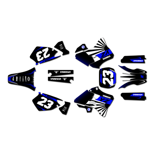 yamaha yz250 graphics kit 1996-2001 fh series blue
