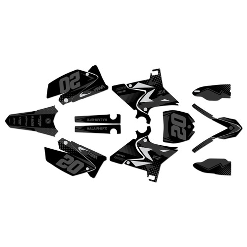yamaha yz250u graphics kit 2002-2014 spear series smoke