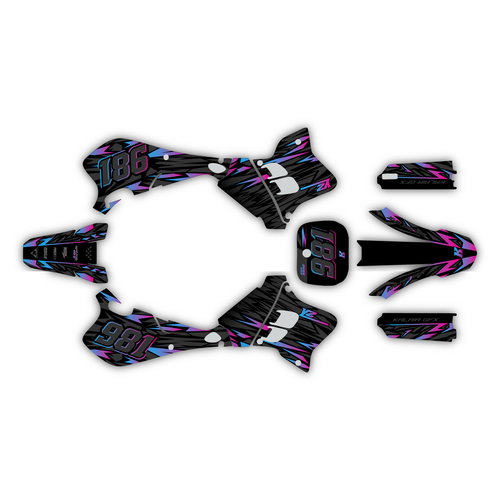 yamaha yz125 graphics kit 1993-1995 twitch series magenta