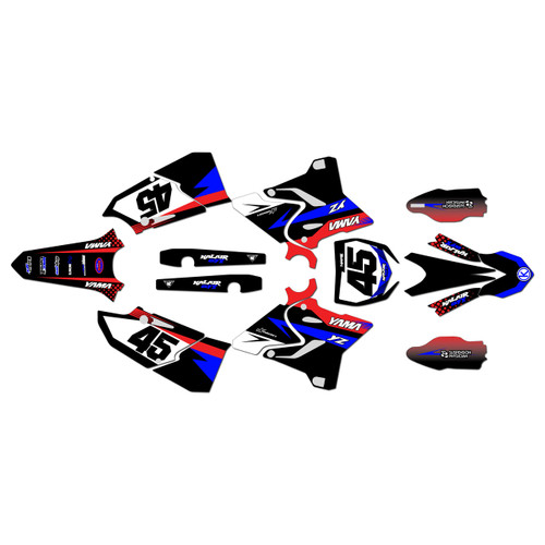 yamaha yz125 graphics kit 2015-2021 division series red