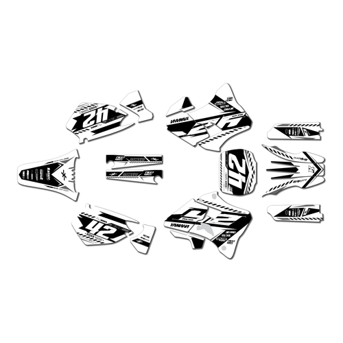 yamaha yz250 graphics kit 1996-2001 lethal series white