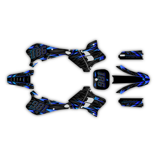 yamaha yz250 graphics kit 1993-1995 twitch series blue-fade