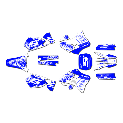 yamaha yz250 graphics kit 1996-2001 nightcity series blue-shift