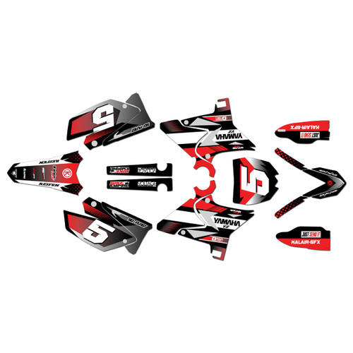 yamaha yz250u graphics kit 2002-2014 turbo series red