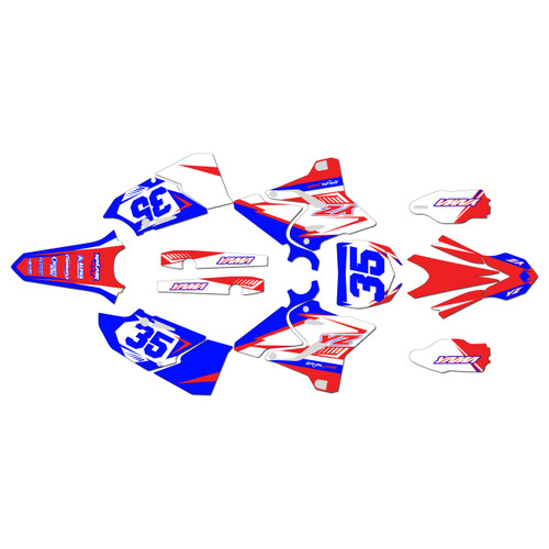 yamaha yz125 graphics kit 2015-2021 dream series red-blue