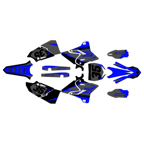 yamaha yz125 graphics kit 2015-2021 dream series blue-shift