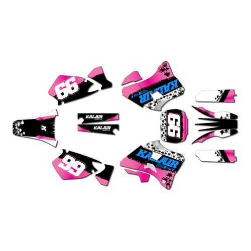 yamaha yz125 graphics kit 1996-2001 paradise series pink