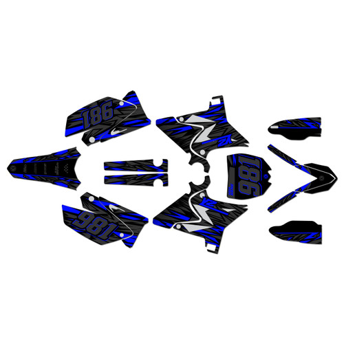 yamaha yz250u graphics kit 2002-2014 twitch series blue