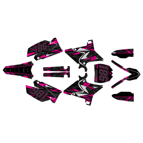yamaha yz250u graphics kit 2002-2014 twitch series magenta