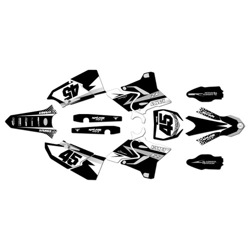 yamaha yz250 graphics kit 2015-2021 division series white
