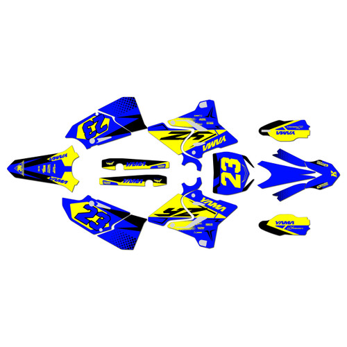 yamaha yz125 graphics kit 2015-2021 evader series yellow