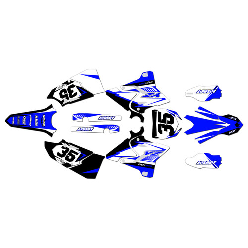 yamaha yz250 graphics kit 2015-2021 dream series blue