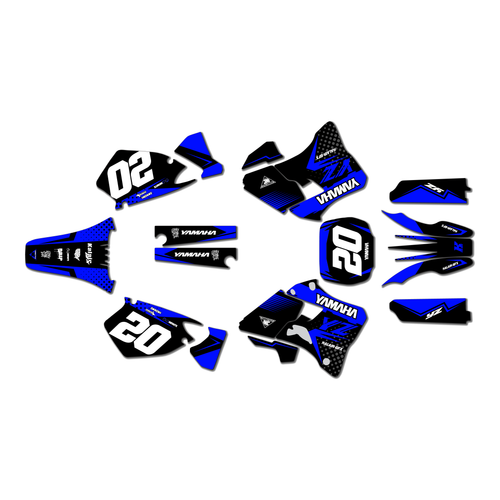 yamaha yz125 graphics kit 1996-2001 spear series black