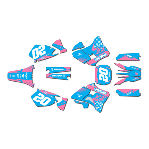 yamaha yz250 graphics kit 1996-2001 spear series pink