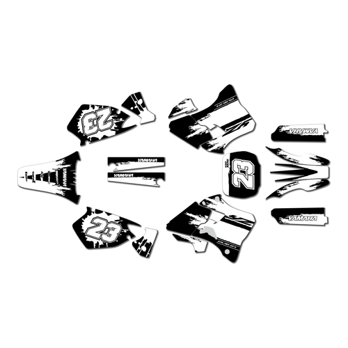 yamaha yz250 graphics kit 1996-2001 splash series white