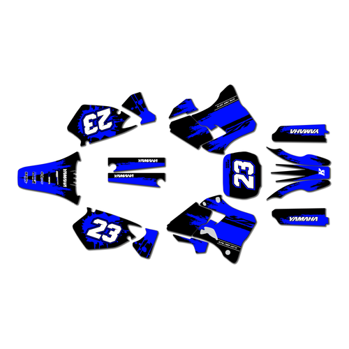 yamaha yz125 graphics kit 1996-2001 splash series blue