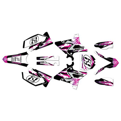 yamaha yz250u graphics kit 2002-2014 vintage series purple