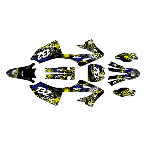 yamaha yz125 graphics kit 2022-2026 core series yellow