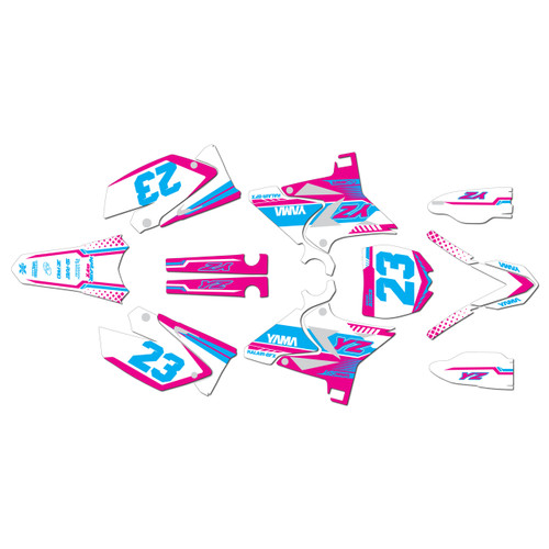 yamaha yz250u graphics kit 2002-2014 viper series magenta