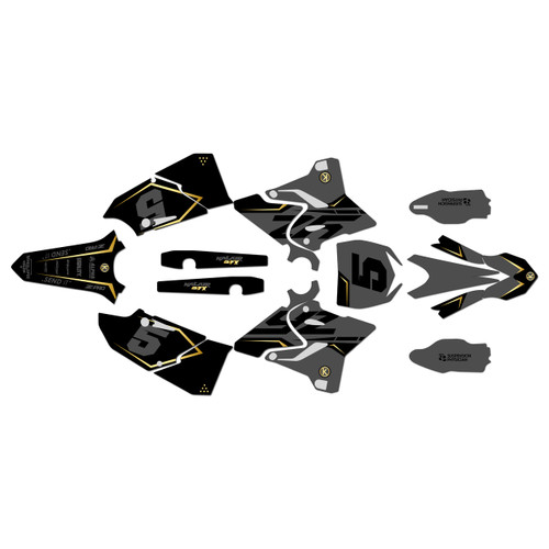 yamaha yz125 graphics kit 2015-2021 future series gold