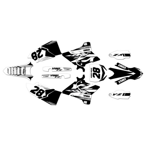 yamaha yz250 graphics kit 2015-2021 factory series white