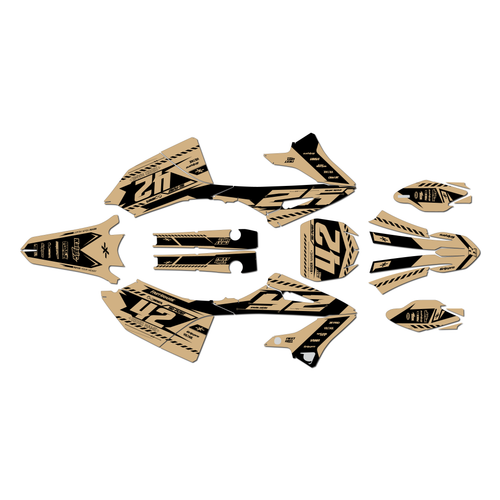 yamaha yz125 graphics kit 2022-2026 lethal series tan