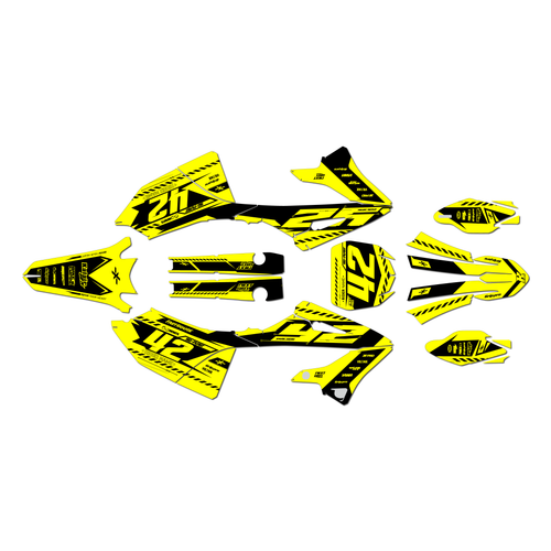 yamaha yz250 graphics kit 2022-2026 lethal series yellow