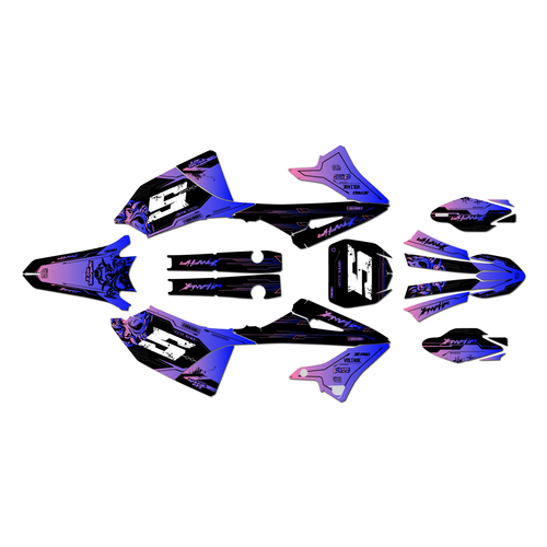 yamaha yz125 graphics kit 2022-2026 night series pink-fade