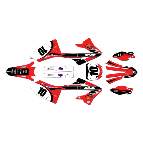 yamaha yz125 graphics kit 2022-2026 speed series red