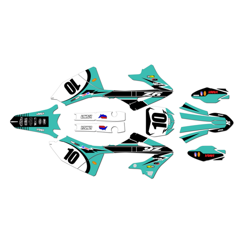 yamaha yz250 graphics kit 2022-2026 speed series teal