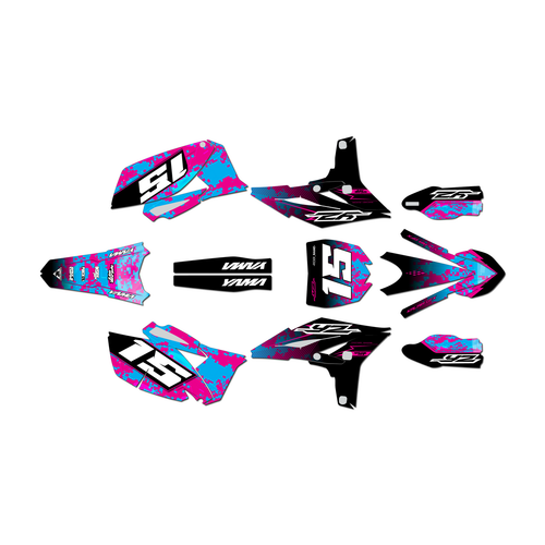 yamaha yz250f graphics kit 2010-2013 cyberware series cm
