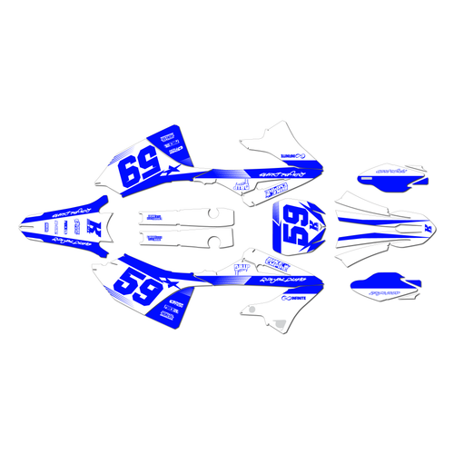 yamaha yz125 graphics kit 2022-2026 swift series blue