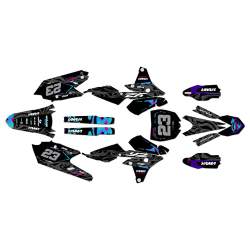 yamaha yz250f graphics kit 2014-2018 acid series purple