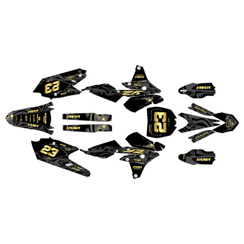 yamaha yz250f graphics kit 2014-2018 acid series gold
