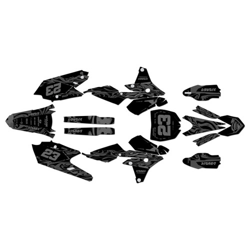 yamaha yz450f graphics kit 2014-2017 acid series smoke