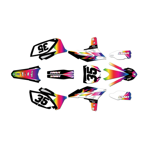 yamaha yz250f graphics kit 2010-2013 dream series rainbow
