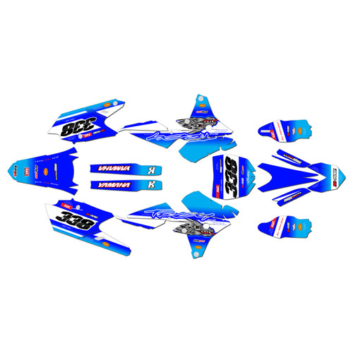 yamaha yz250f graphics kit 2014-2018 blitz series blue